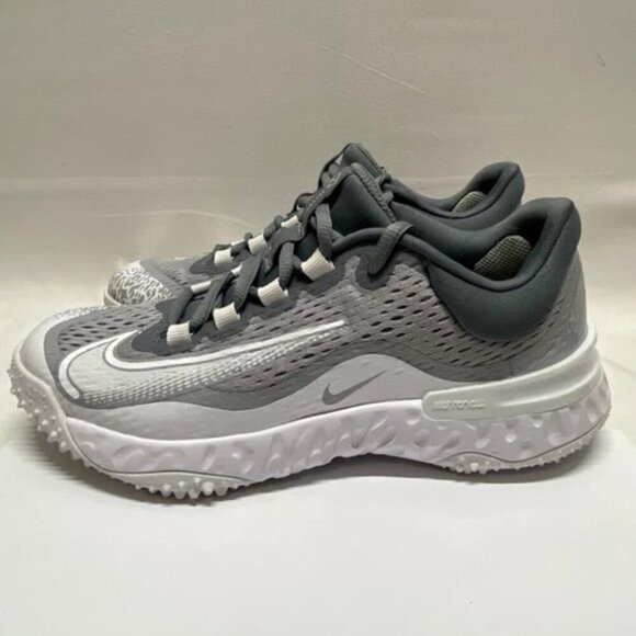 Nike Alpha Huarache Elite 4 Softball Turf Shoes Women's Size 7 Gray White EUC - Picture 3 of 15